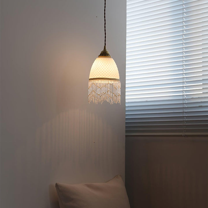 Mesh Tassel Glass Pendant Light - Vakkerlight