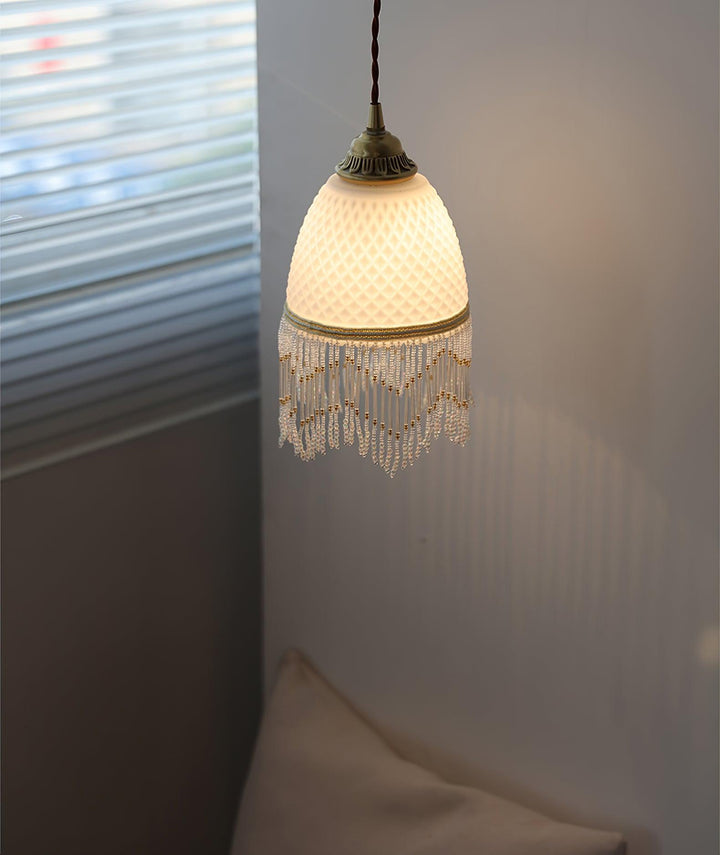 Mesh Tassel Glass Pendant Light - Vakkerlight