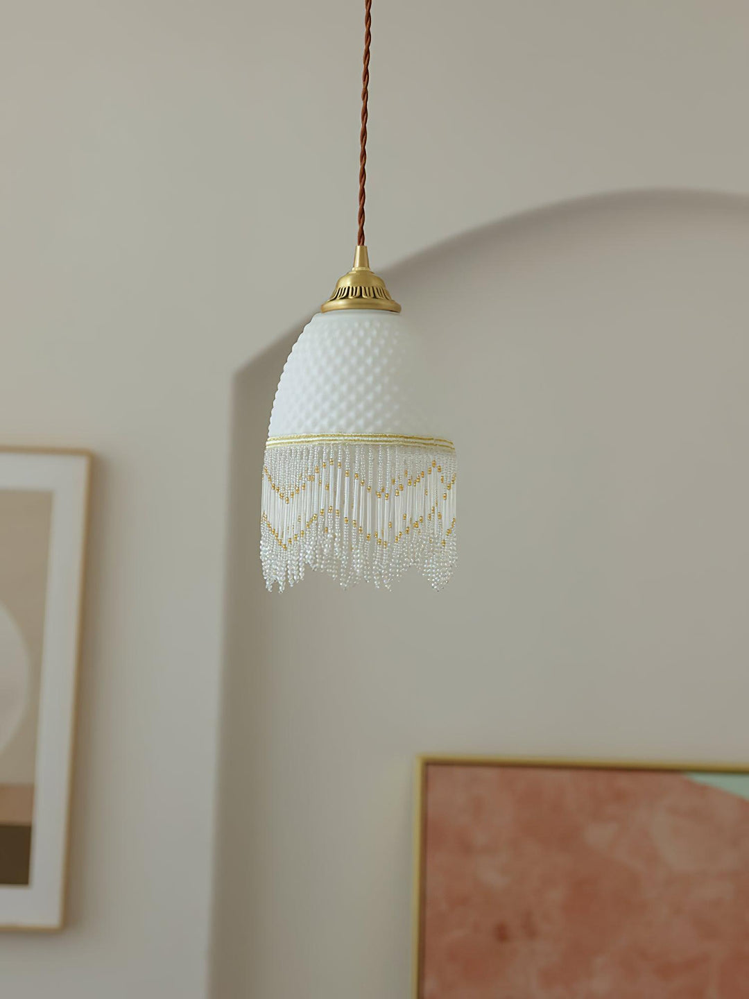 Mesh Tassel Glass Pendant Light - Vakkerlight