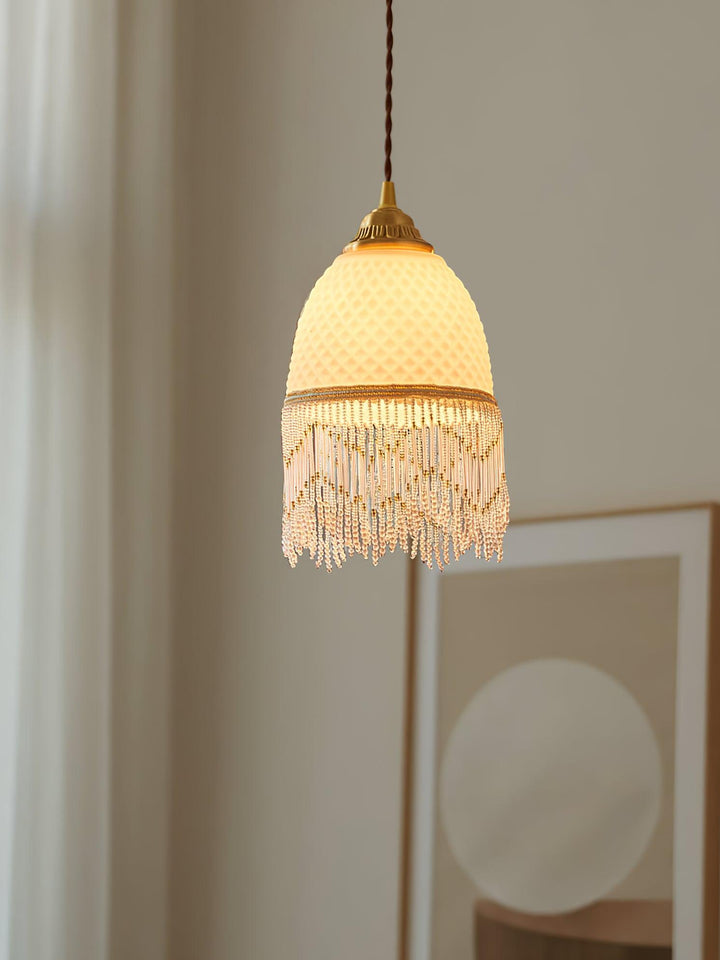 Mesh Tassel Glass Pendant Light - Vakkerlight