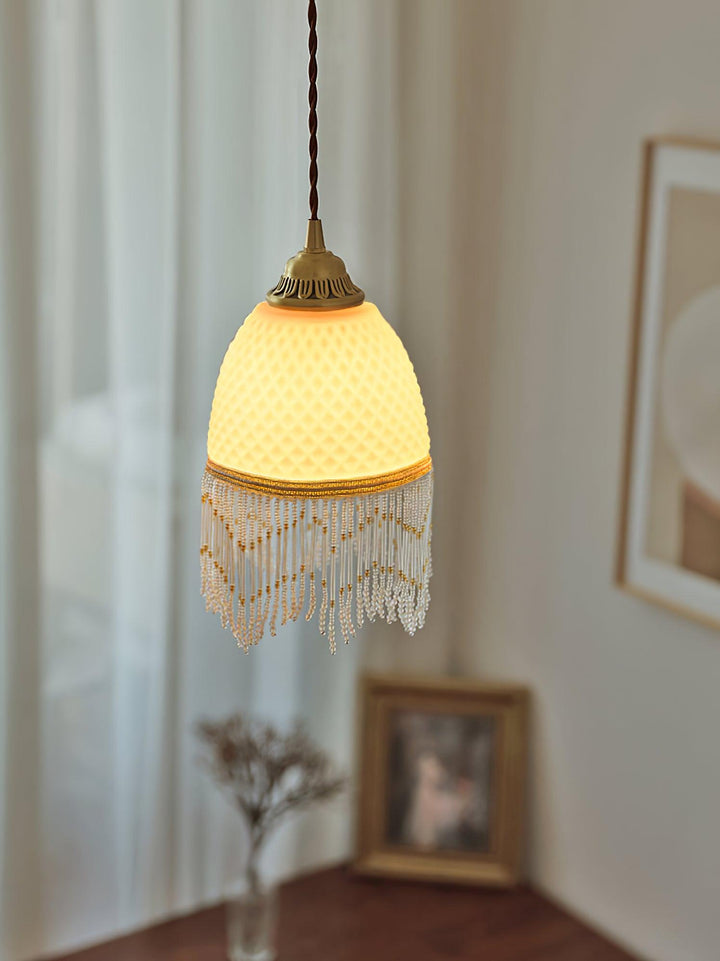 Mesh Tassel Glass Pendant Light - Vakkerlight