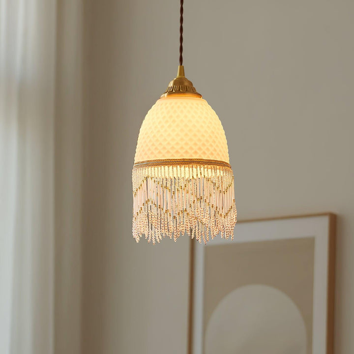 Mesh Tassel Glass Pendant Light - Vakkerlight