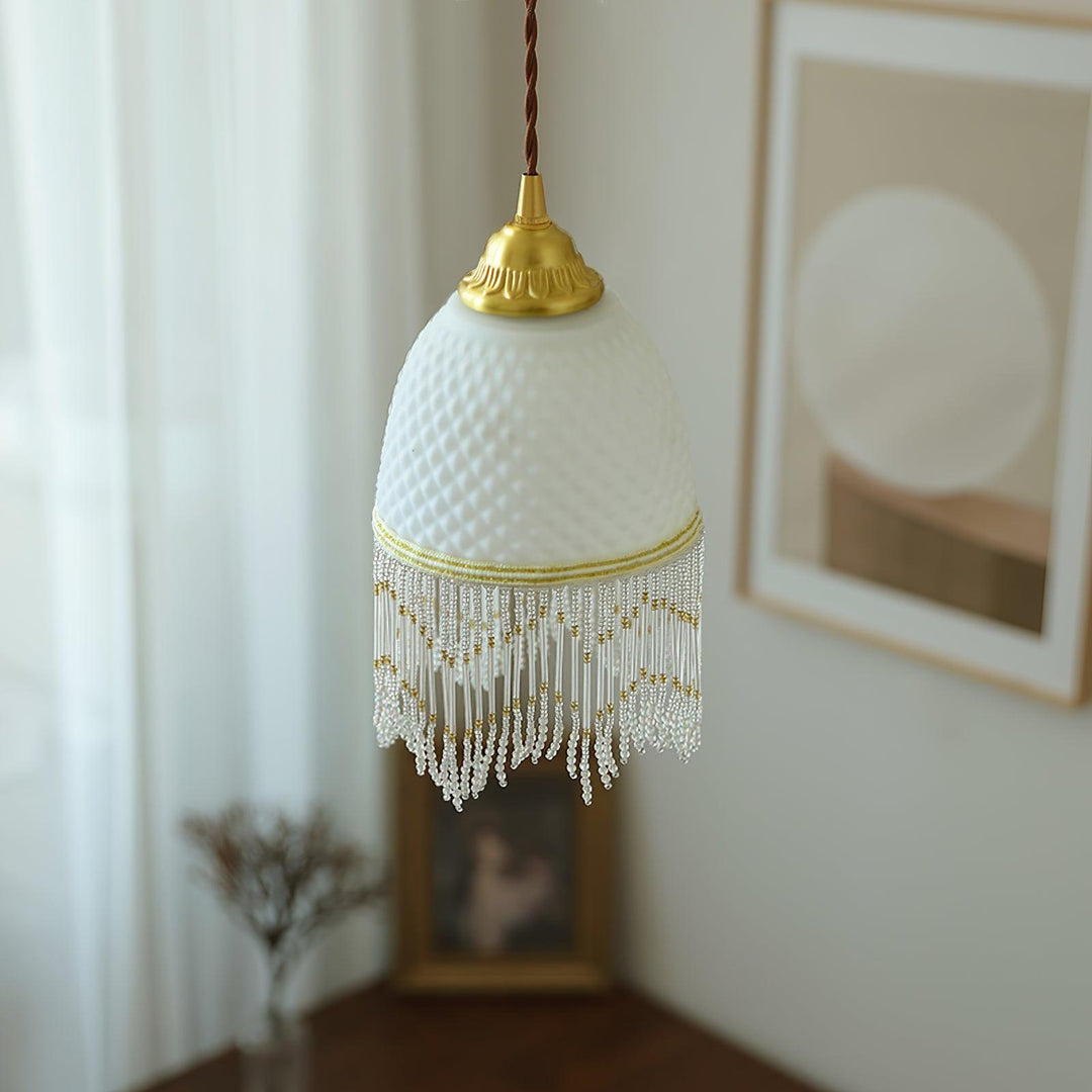 Mesh Tassel Glass Pendant Light - Vakkerlight