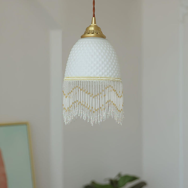 Mesh Tassel Glass Pendant Light - Vakkerlight