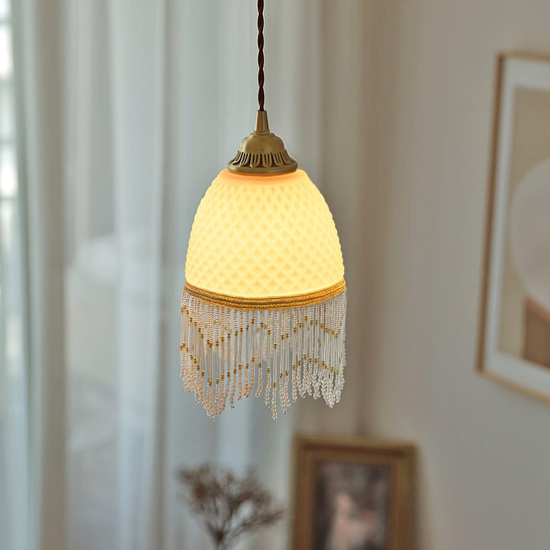 Mesh Tassel Glass Pendant Light - Vakkerlight