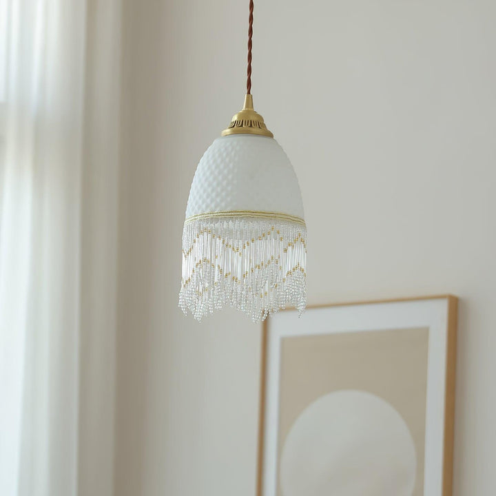 Mesh Tassel Glass Pendant Light - Vakkerlight