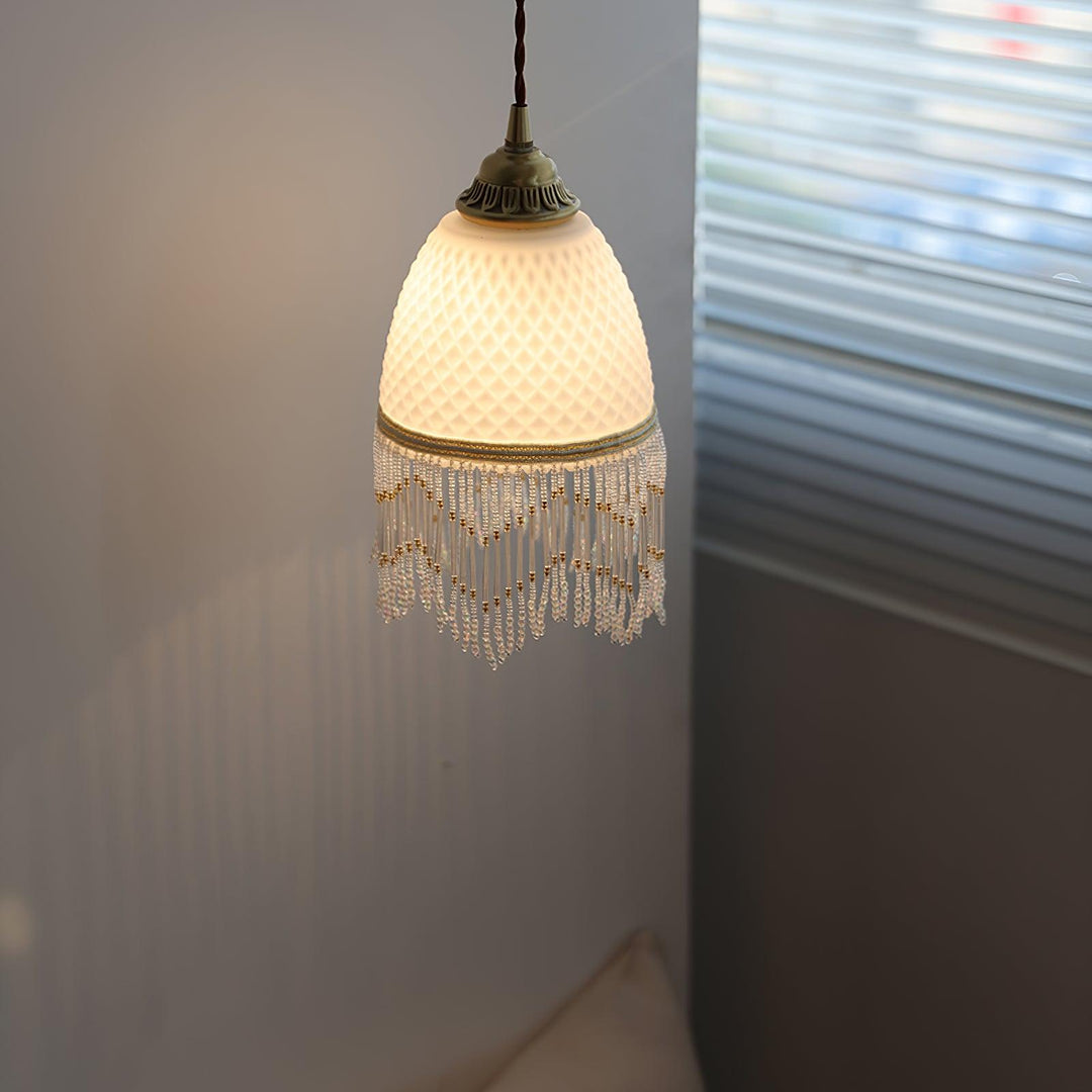 Mesh Tassel Glass Pendant Light - Vakkerlight