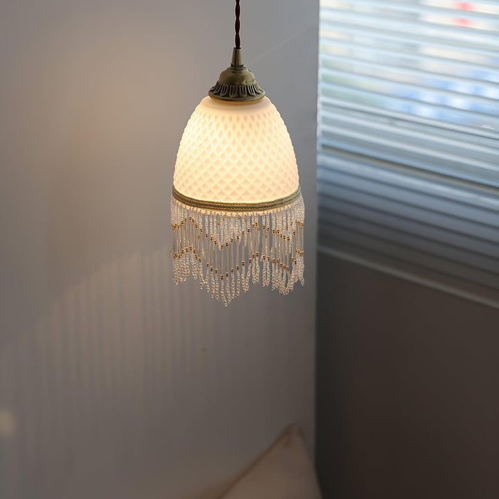 Mesh Tassel Glass Pendant Light - Vakkerlight