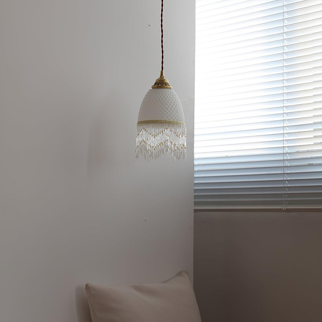 Mesh Tassel Glass Pendant Light - Vakkerlight