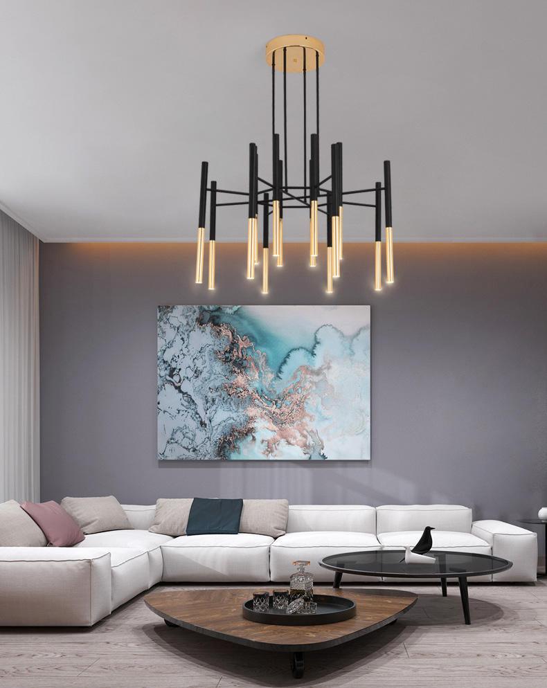 Metal Tubular Chandelier - Vakkerlight