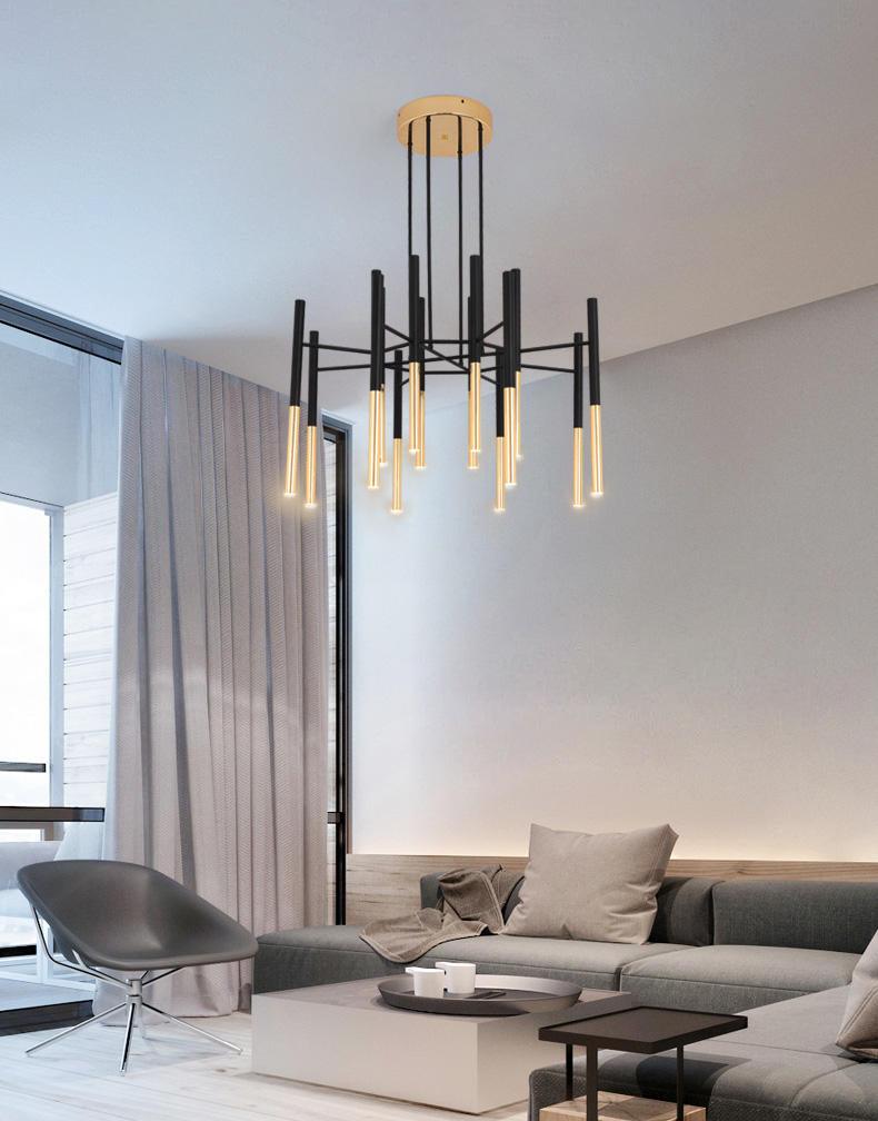 Metal Tubular Chandelier - Vakkerlight