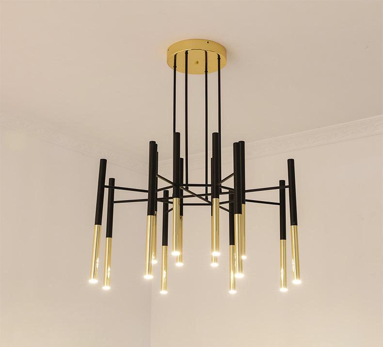 Metal Tubular Chandelier - Vakkerlight