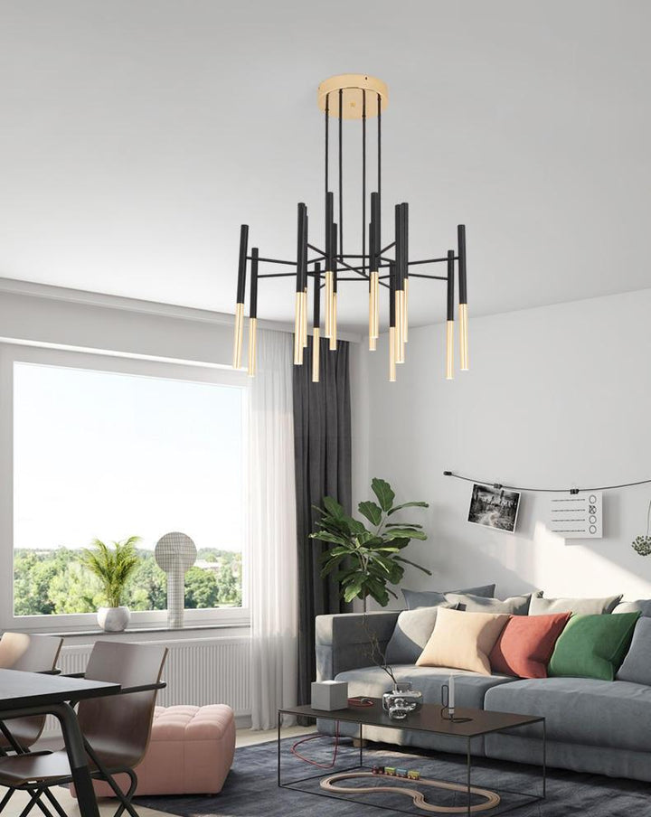 Metal Tubular Chandelier - Vakkerlight