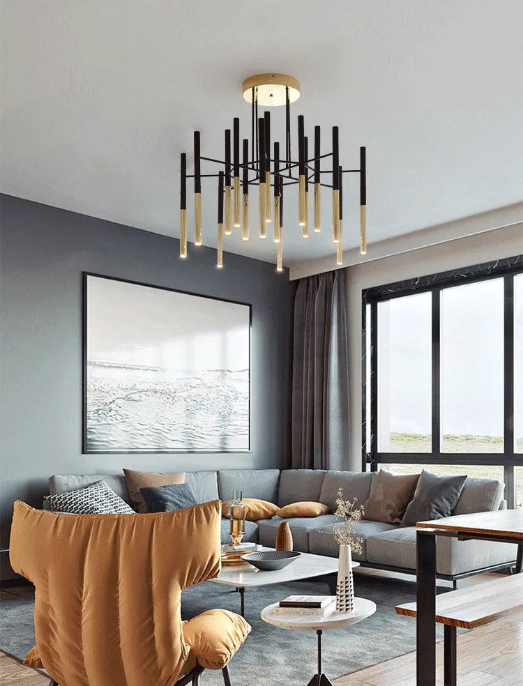 Metal Tubular Chandelier - Vakkerlight