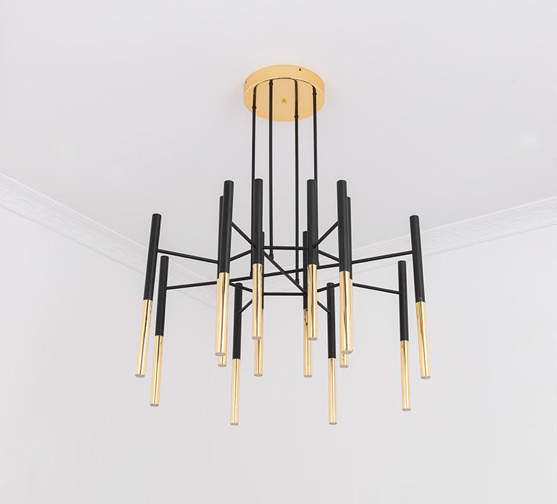 Metal Tubular Chandelier - Vakkerlight