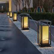 Modern Square Cage Garden Light