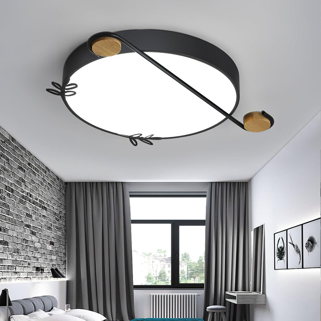 Musical Note Round Ceiling Lamp - Vakkerlight