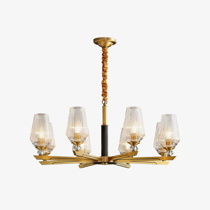 Orrefors Brass Chandelier - Vakkerlight