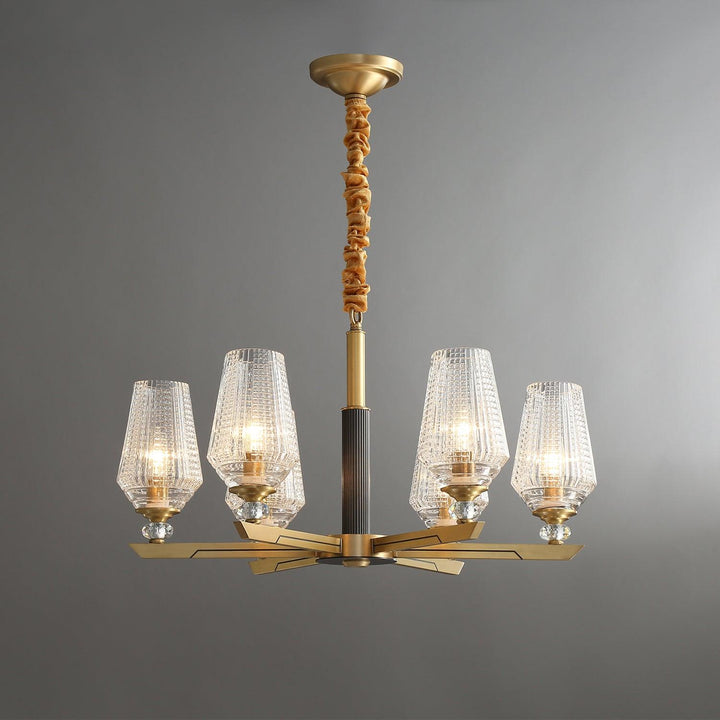 Orrefors Brass Chandelier - Vakkerlight