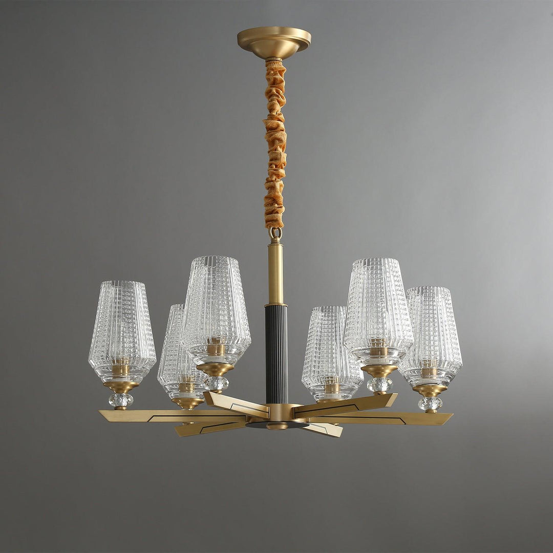 Orrefors Brass Chandelier - Vakkerlight