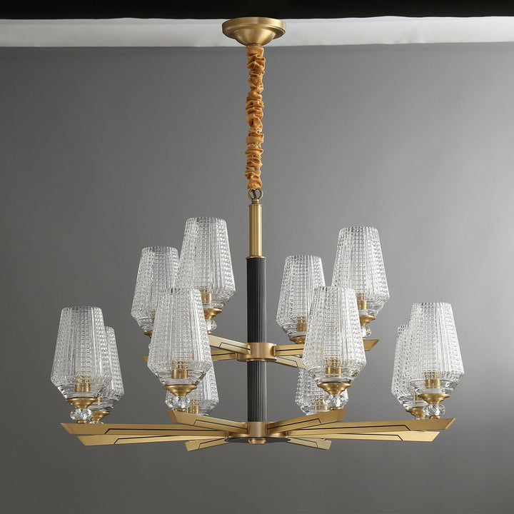 Orrefors Brass Chandelier - Vakkerlight