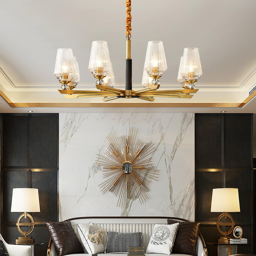 Orrefors Brass Chandelier - Vakkerlight