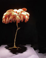 Ostrich Feather Brass Floor Lamp - Vakkerlight