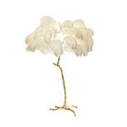 Ostrich Feather Brass Floor Lamp - Vakkerlight
