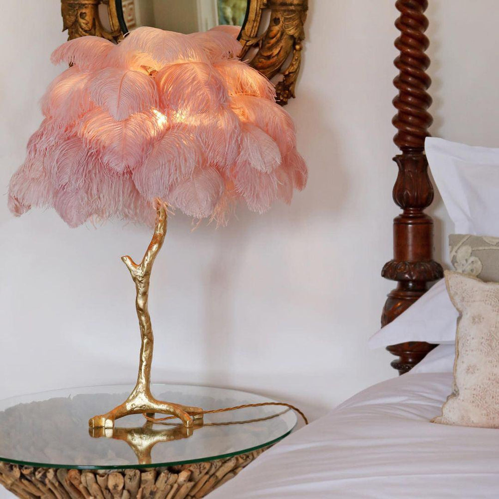 Ostrich Feather Table Lamp - Vakkerlight