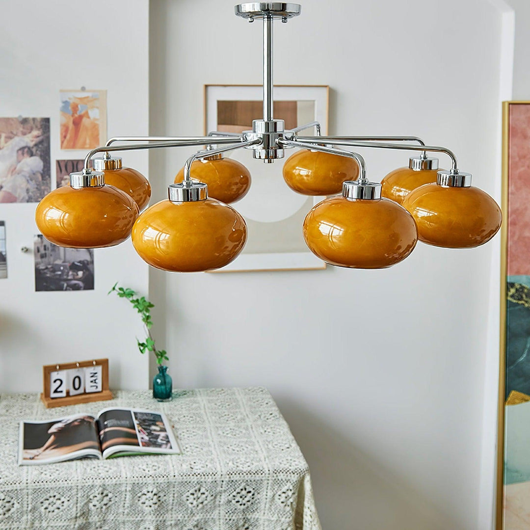 Oval Persimmon Chandelier - Vakkerlight