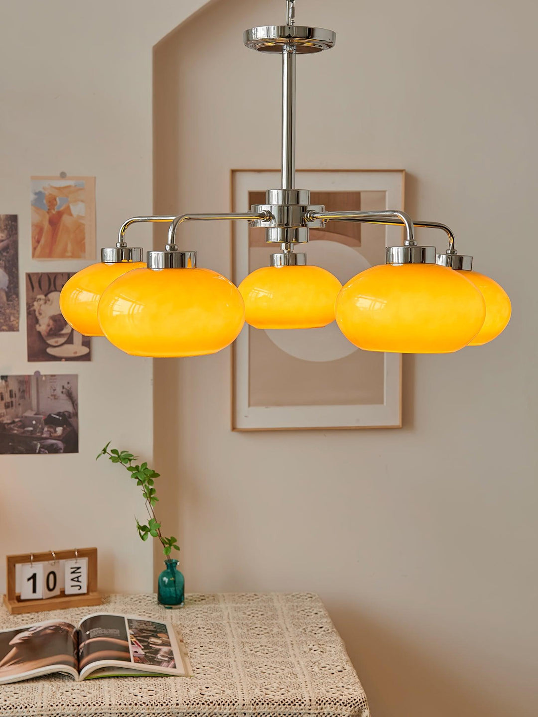 Oval Persimmon Chandelier - Vakkerlight