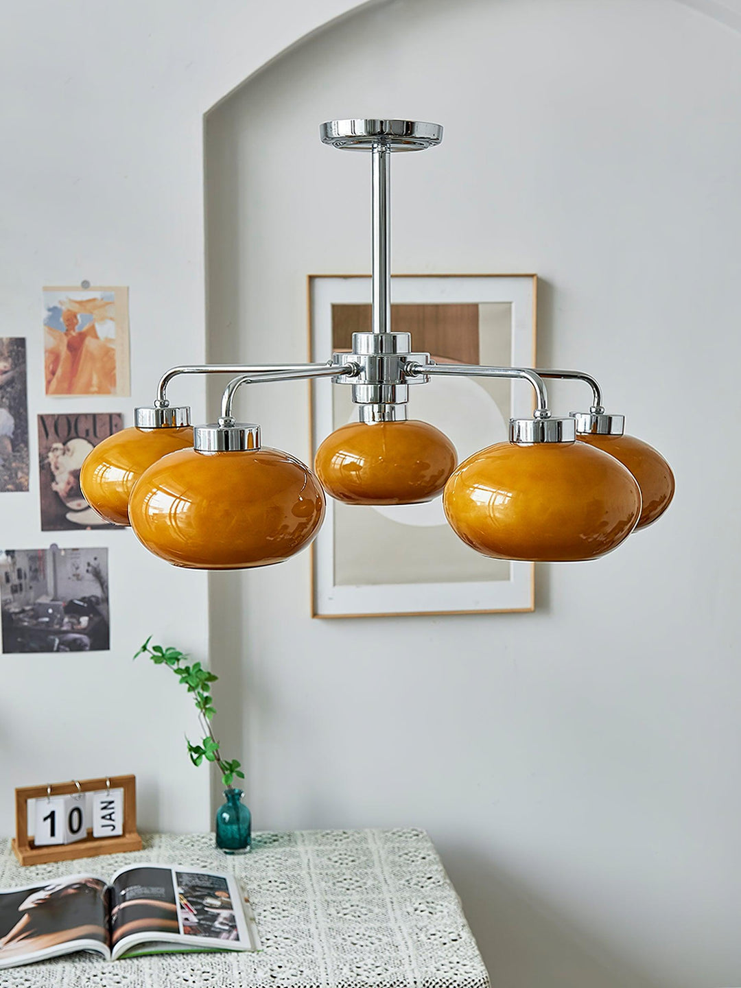 Oval Persimmon Chandelier - Vakkerlight