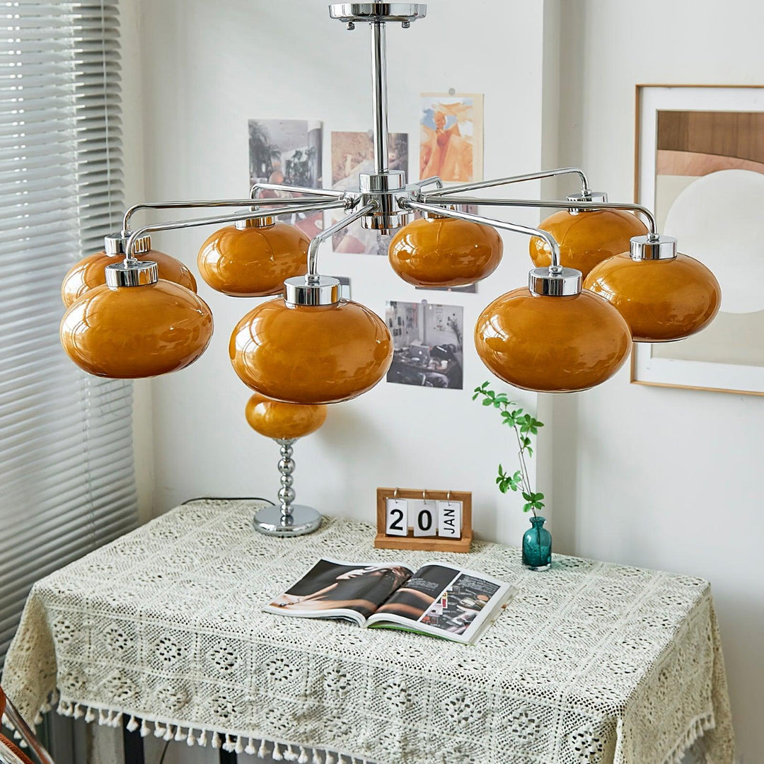 Oval Persimmon Chandelier - Vakkerlight