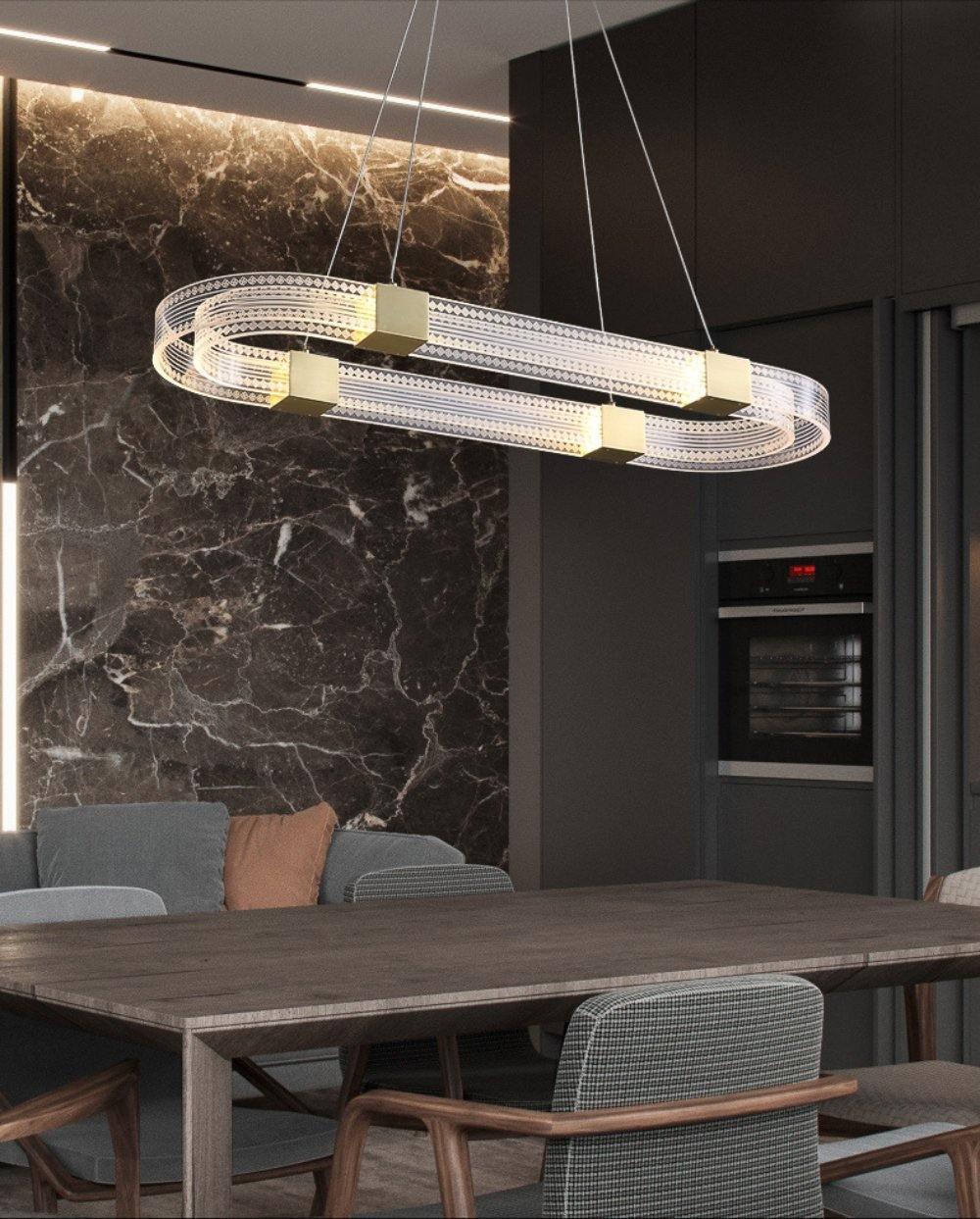 Parallel Ring LED Chandelier - Vakkerlight