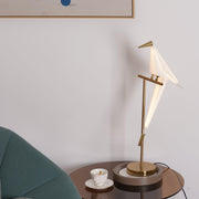 Lámpara de mesa pájaro posado