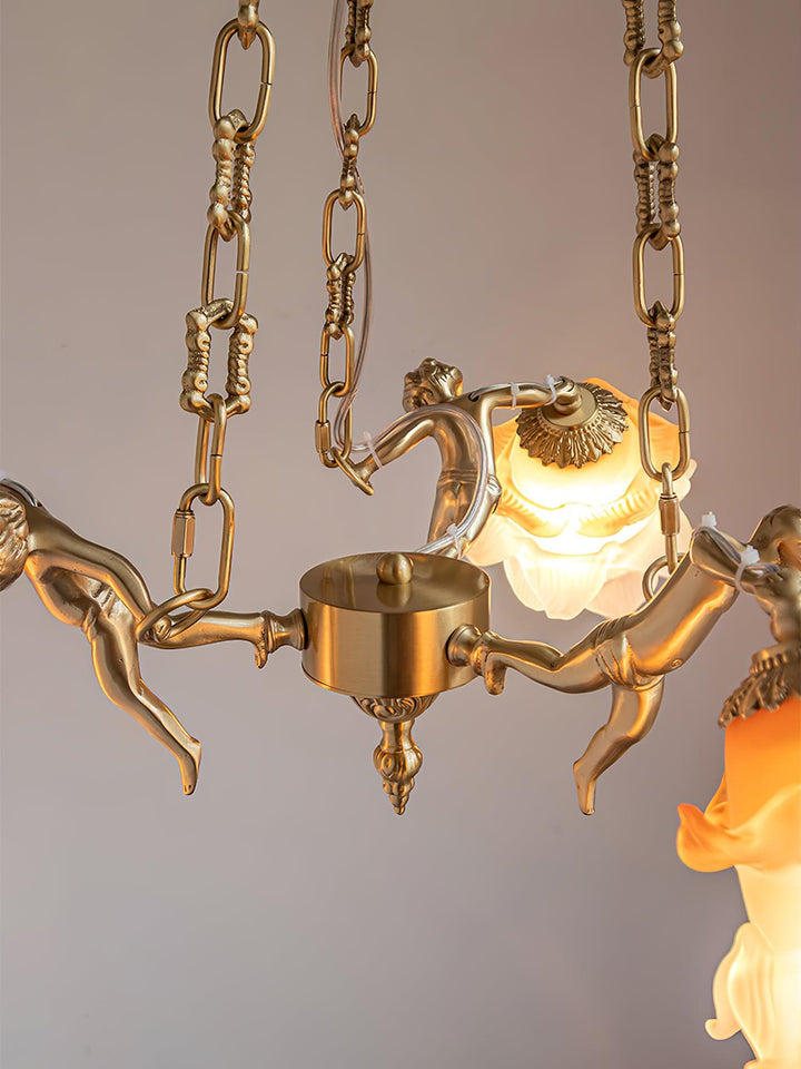 Putti Statuettes Brass Suspension - Vakkerlight