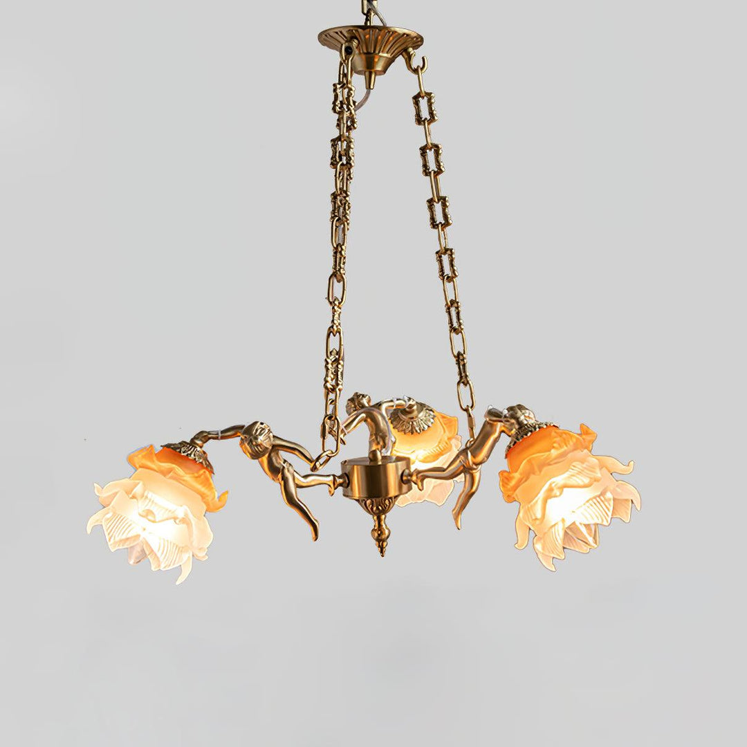 Putti Statuettes Brass Suspension - Vakkerlight