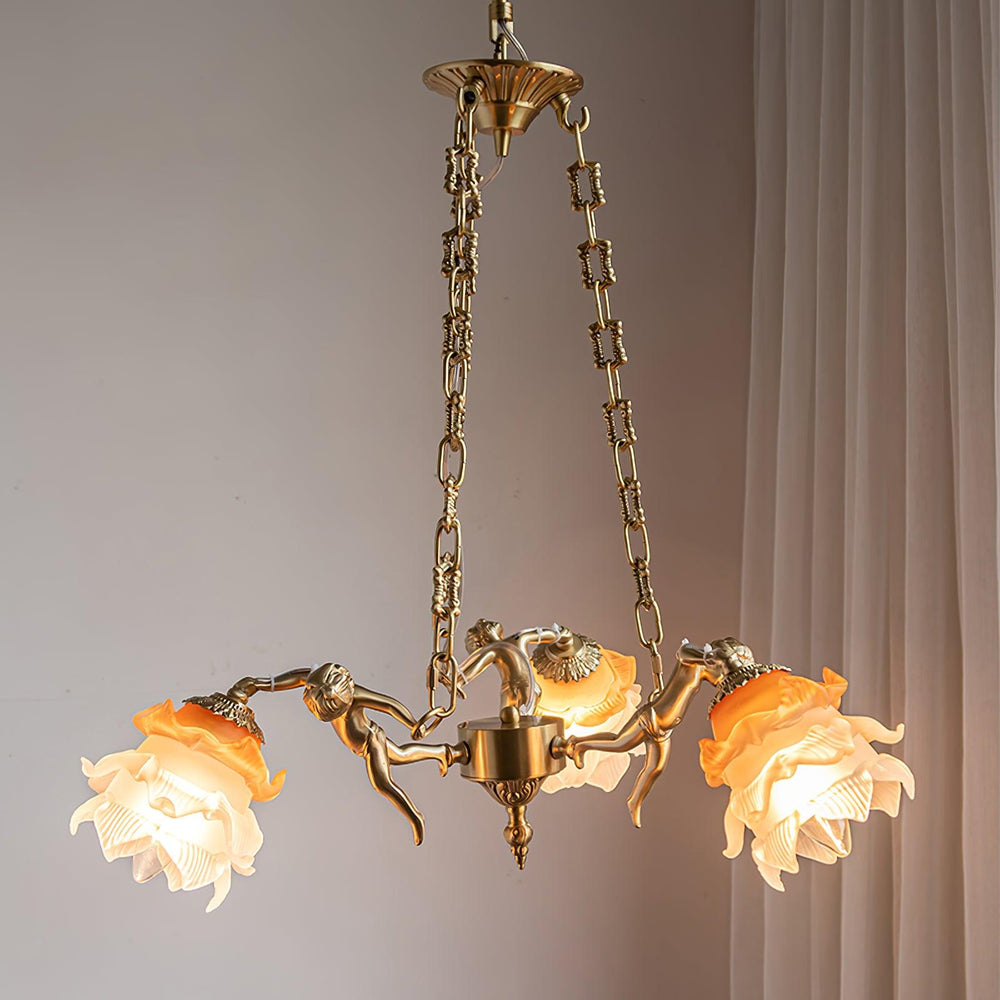 Putti Statuettes Brass Suspension - Vakkerlight