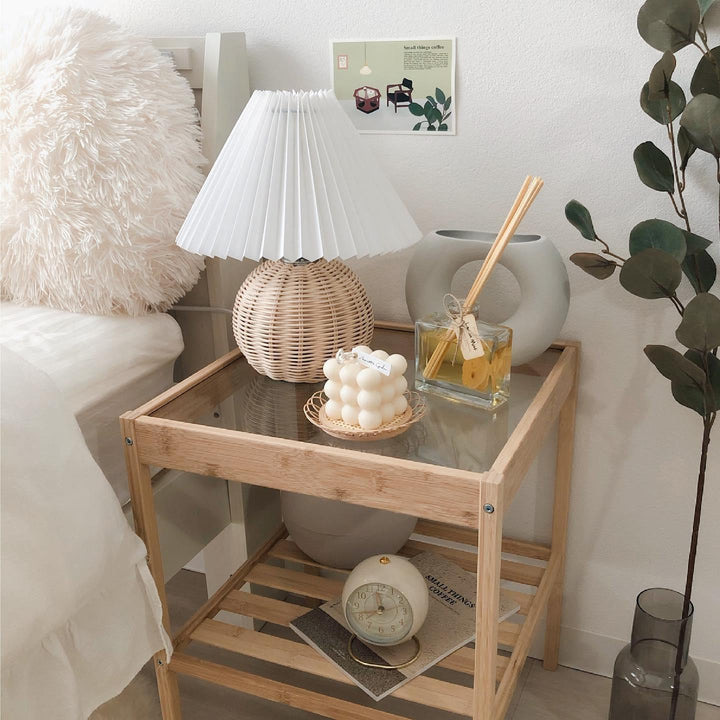 Rattan Pleated Table lamp - Vakkerlight