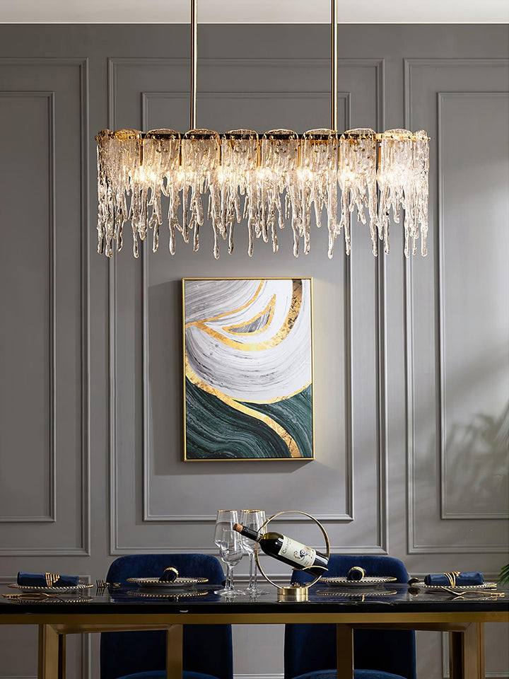 Rectangular Icicle Glass Chandelier - Vakkerlight