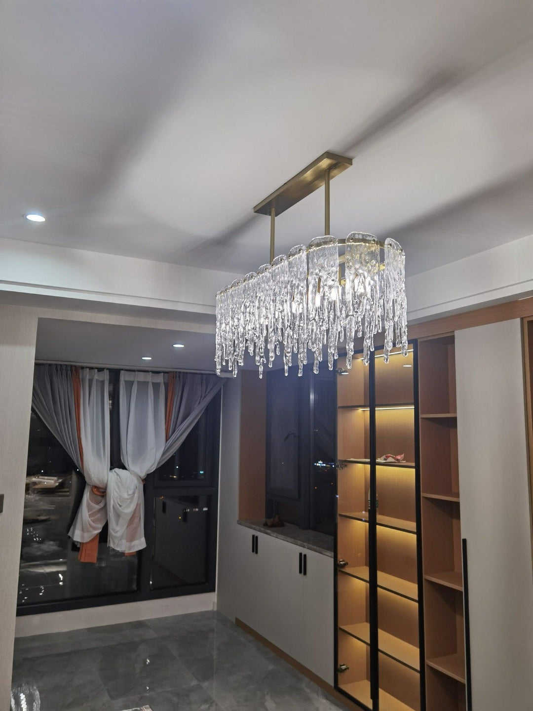 Rectangular Icicle Glass Chandelier - Vakkerlight