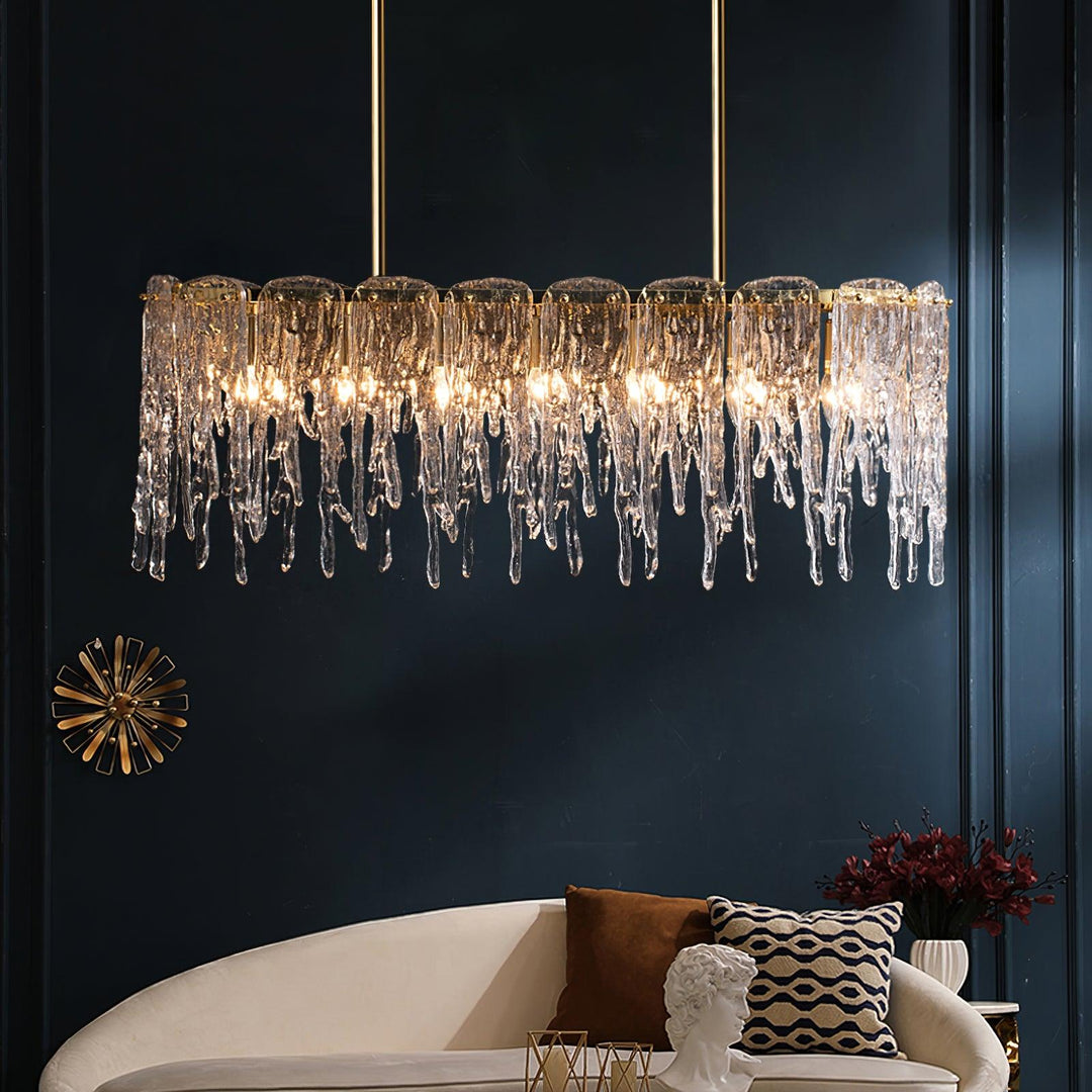 Rectangular Icicle Glass Chandelier - Vakkerlight