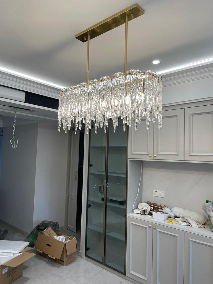 Rectangular Icicle Glass Chandelier - Vakkerlight