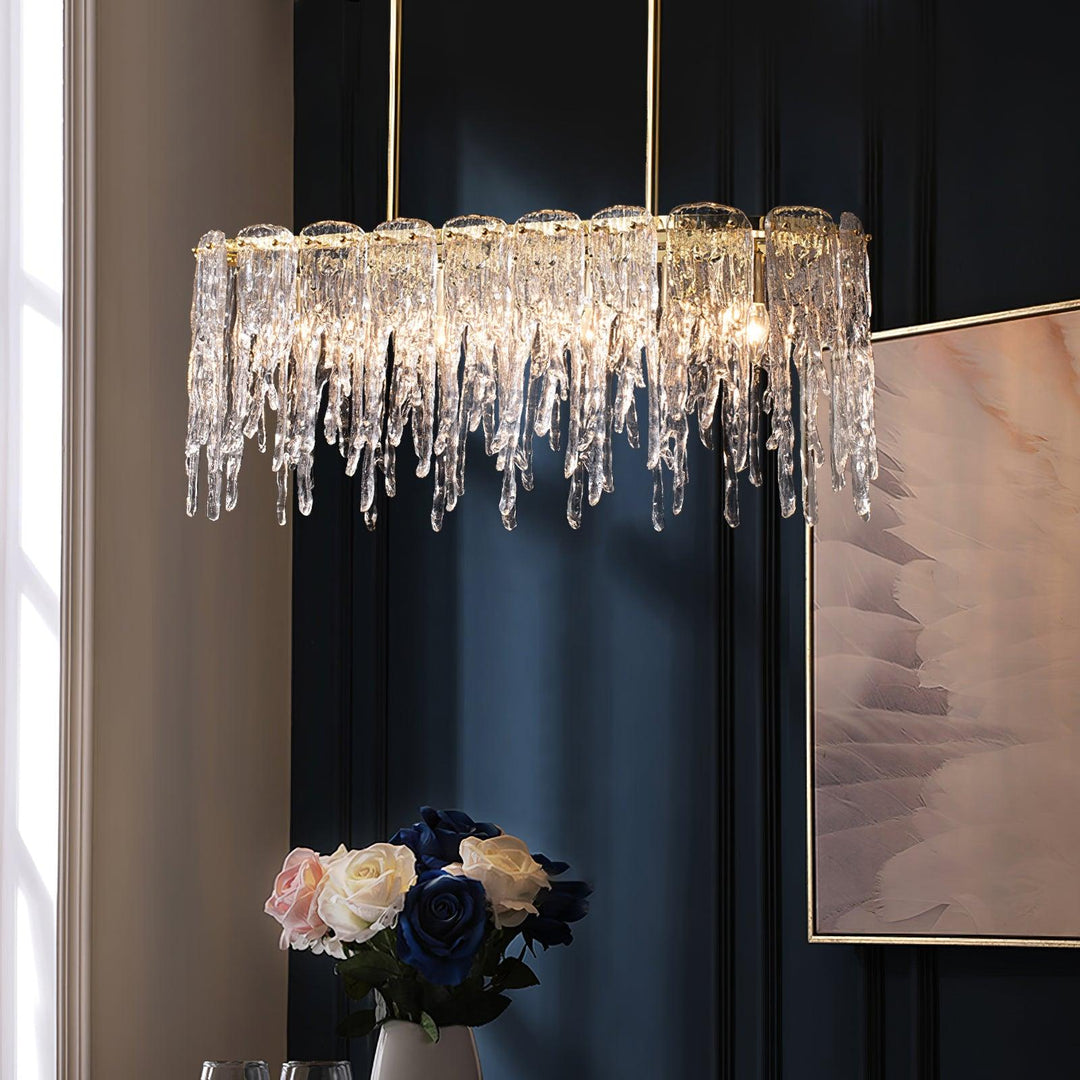 Rectangular Icicle Glass Chandelier - Vakkerlight