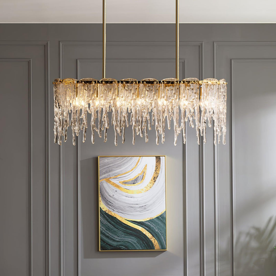 Rectangular Icicle Glass Chandelier - Vakkerlight