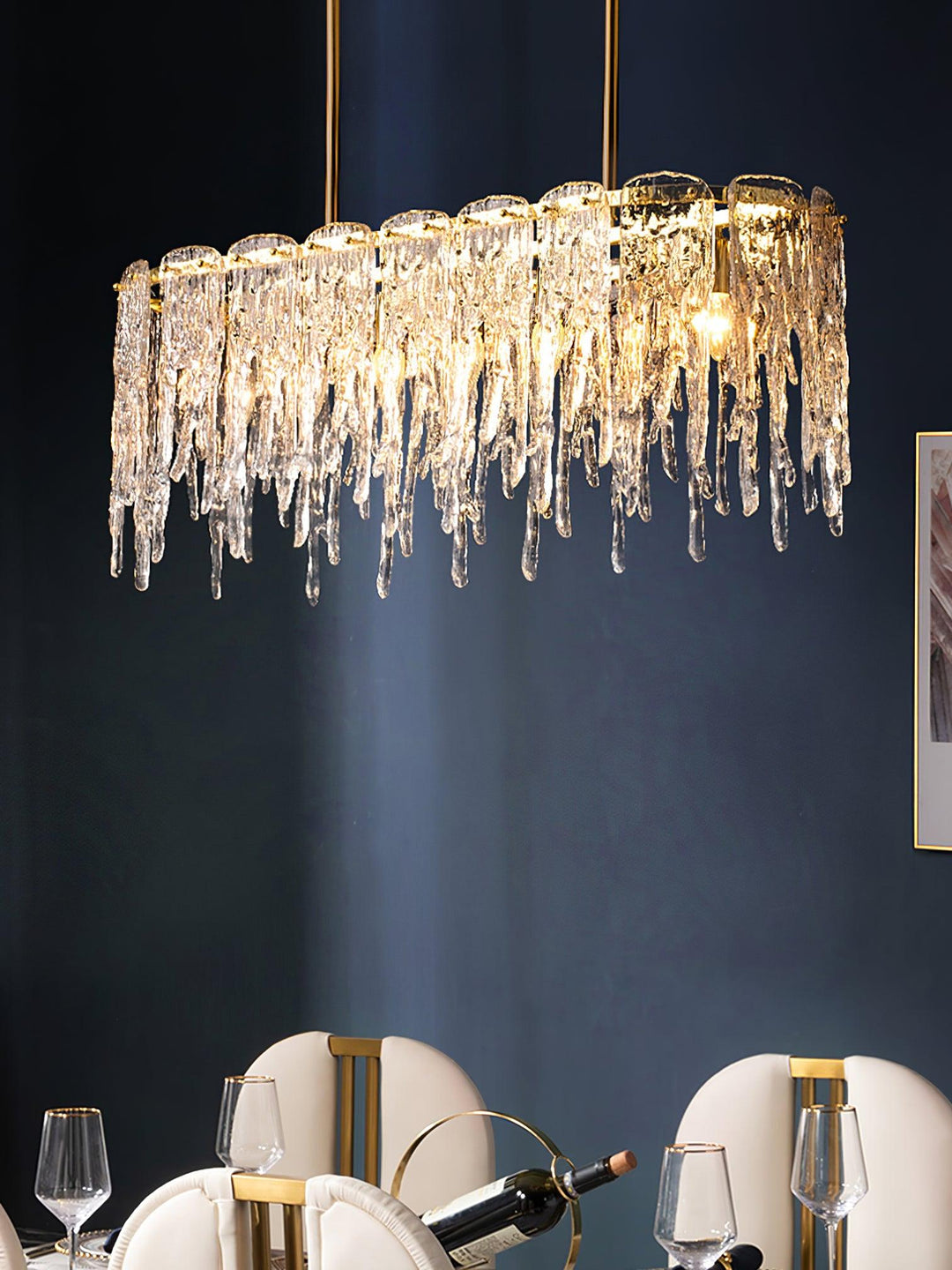 Rectangular Icicle Glass Chandelier - Vakkerlight