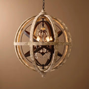 Retro Globe Weathered Chandelier - Vakkerlight