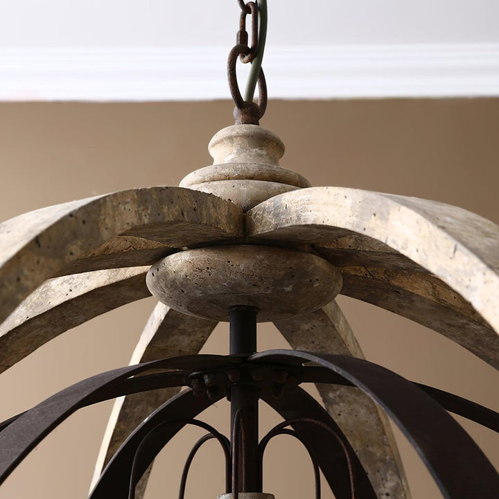 Retro Globe Weathered Chandelier - Vakkerlight