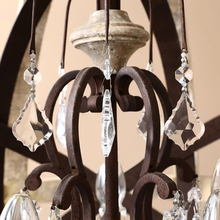 Retro Globe Weathered Chandelier - Vakkerlight