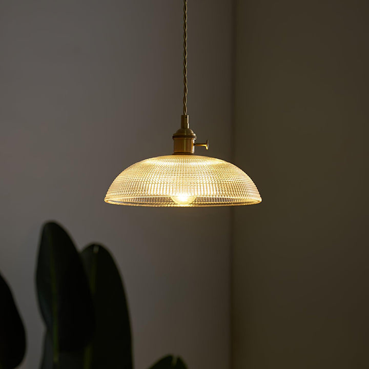 Ribbed Spiral Pendant Light - Vakkerlight